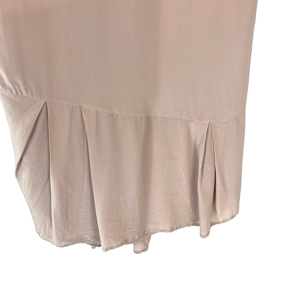 AllSaints Roka Rose Pink Silk-Blend Asymmetrical Dress - Picture 8 of 11